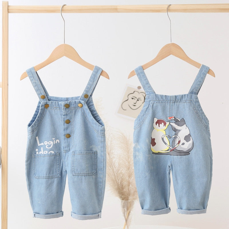 IENENS Toddler Infant Boys Long Pants Denim Overalls Dungarees Kids Baby Boy Jeans Jumpsuit Clothes Clothing Outfits Trousers