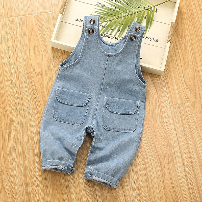 IENENS Toddler Infant Boys Long Pants Denim Overalls Dungarees Kids Baby Boy Jeans Jumpsuit Clothes Clothing Outfits Trousers