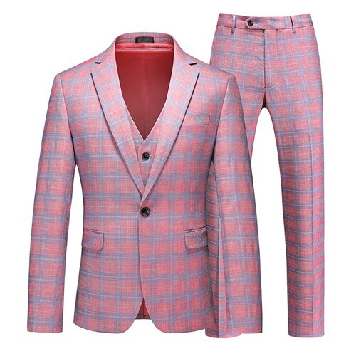 Men's Business Banquet Suit 3 Piece Set Fashionable Men Wedding Ball Groom Dress Balzers and Pants with Vests Large Size 6XL