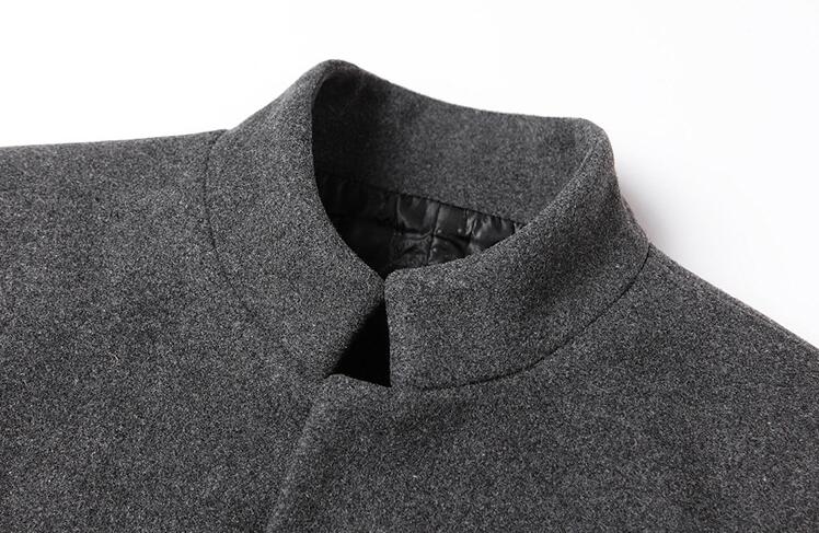 Men Long Trench Coats Cashmere Wool Blends Winter Jackets New Male Warm Long Coats Male Business Casual Trench Coats Size 4XL