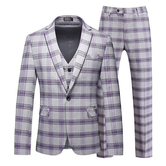 Men's Business Banquet Suit 3 Piece Set Fashionable Men Wedding Ball Groom Dress Balzers and Pants with Vests Large Size 6XL